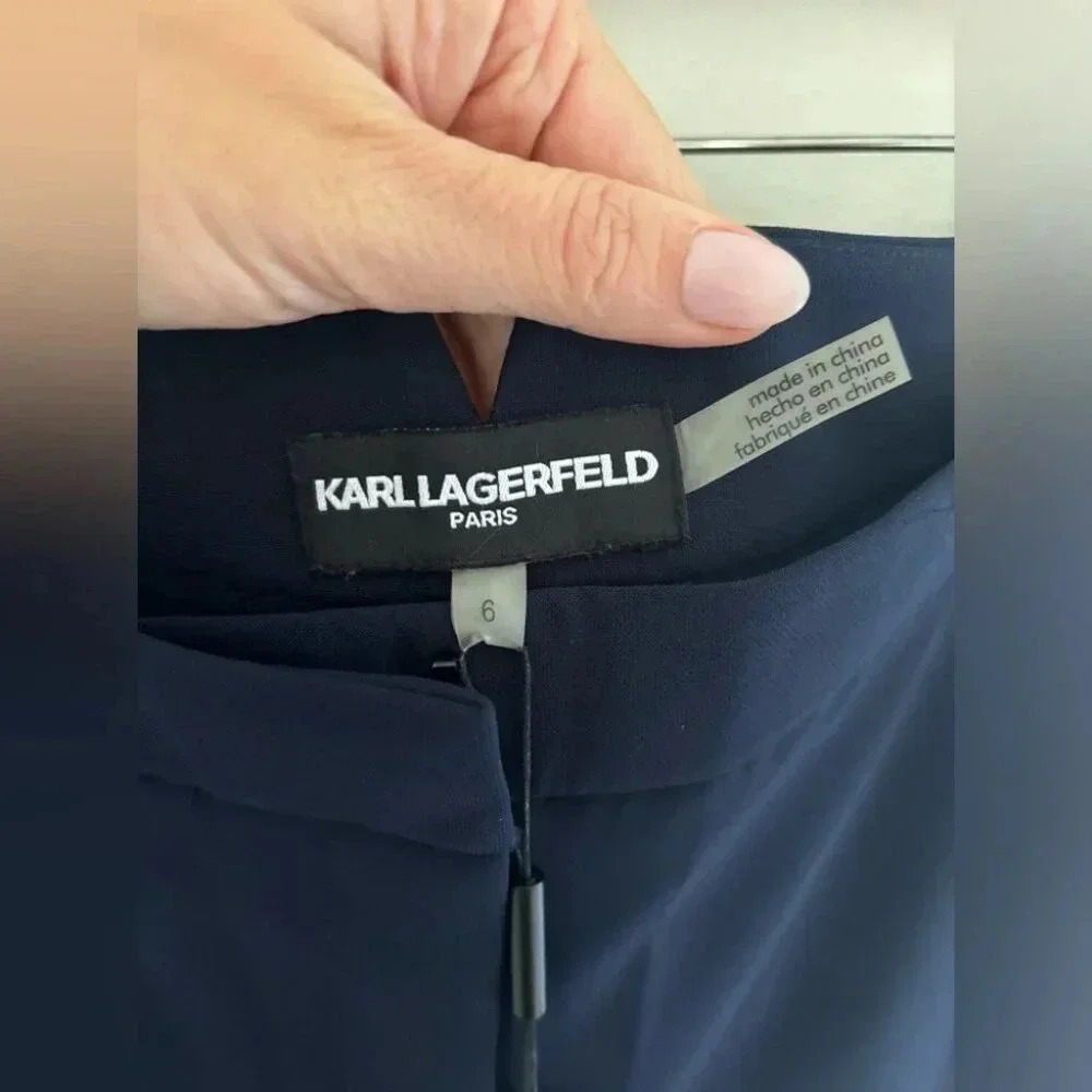 Karl Lagerfeld Navy Dress Pants NWT - Picture 4 of 7